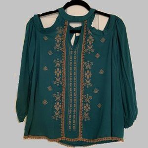 Cold Shoulder & Key-Hole Blouse